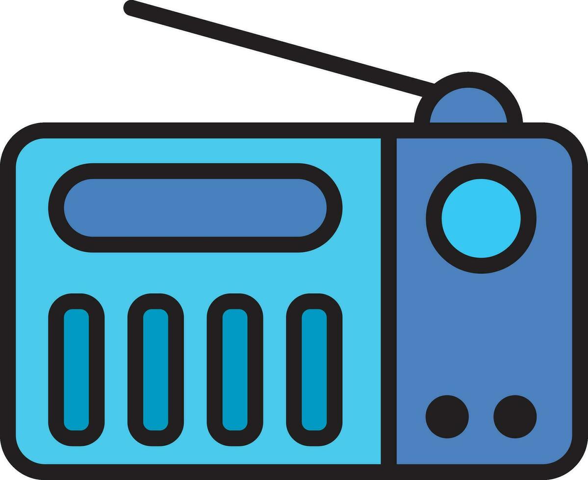 diffuser radio plein vecteur illustration