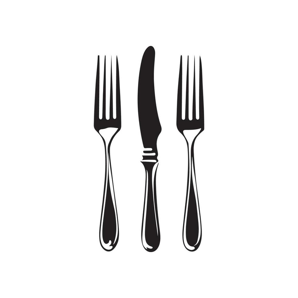 fourchette vecteur art, Icônes, et logo