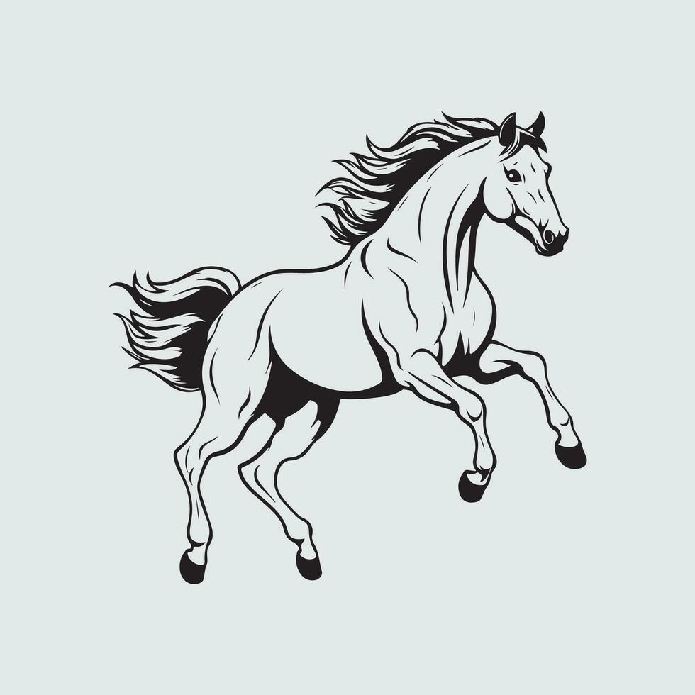 cheval image vecteur, illustration de une cheval vecteur