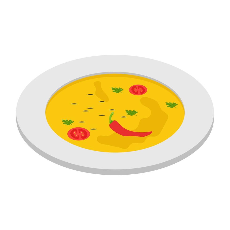 concepts de curry à la mode vecteur