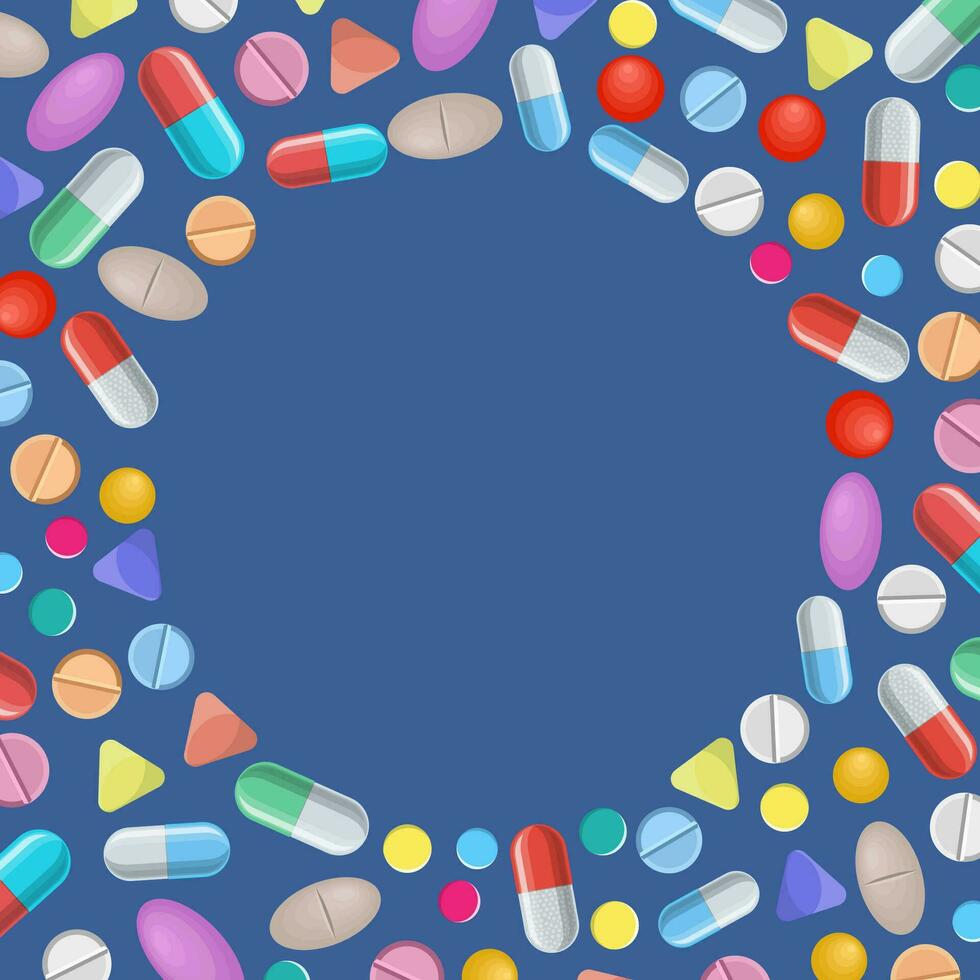 différent coloré médical pilules capsules vecteur