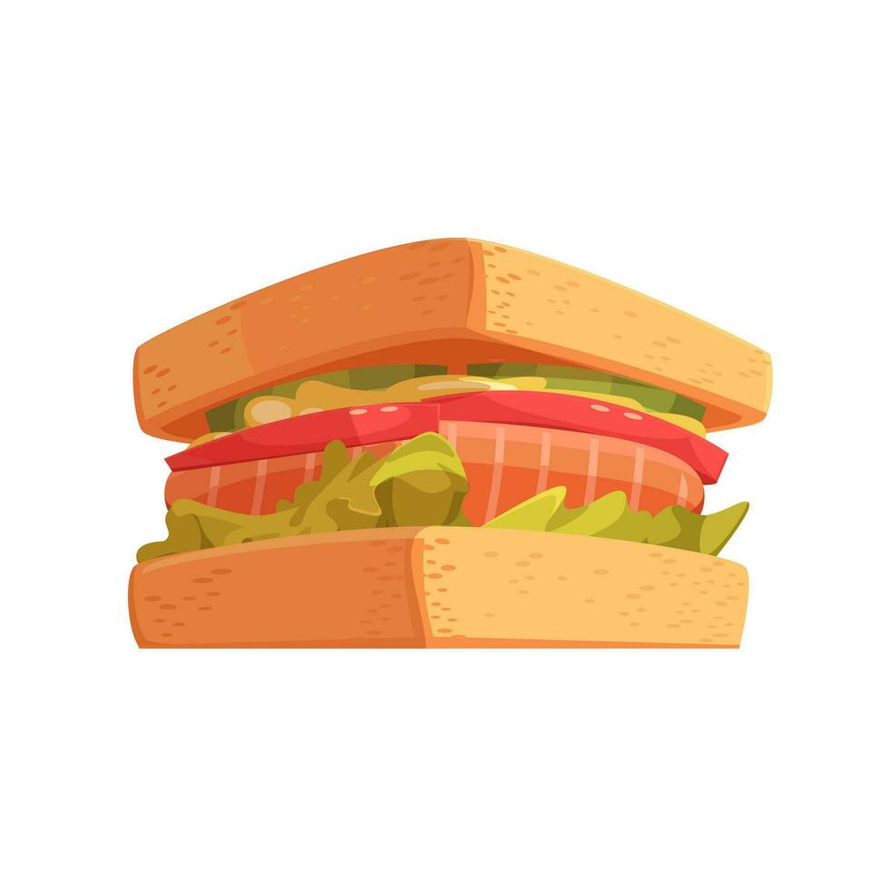 sandwich savoureux vecteur illustration