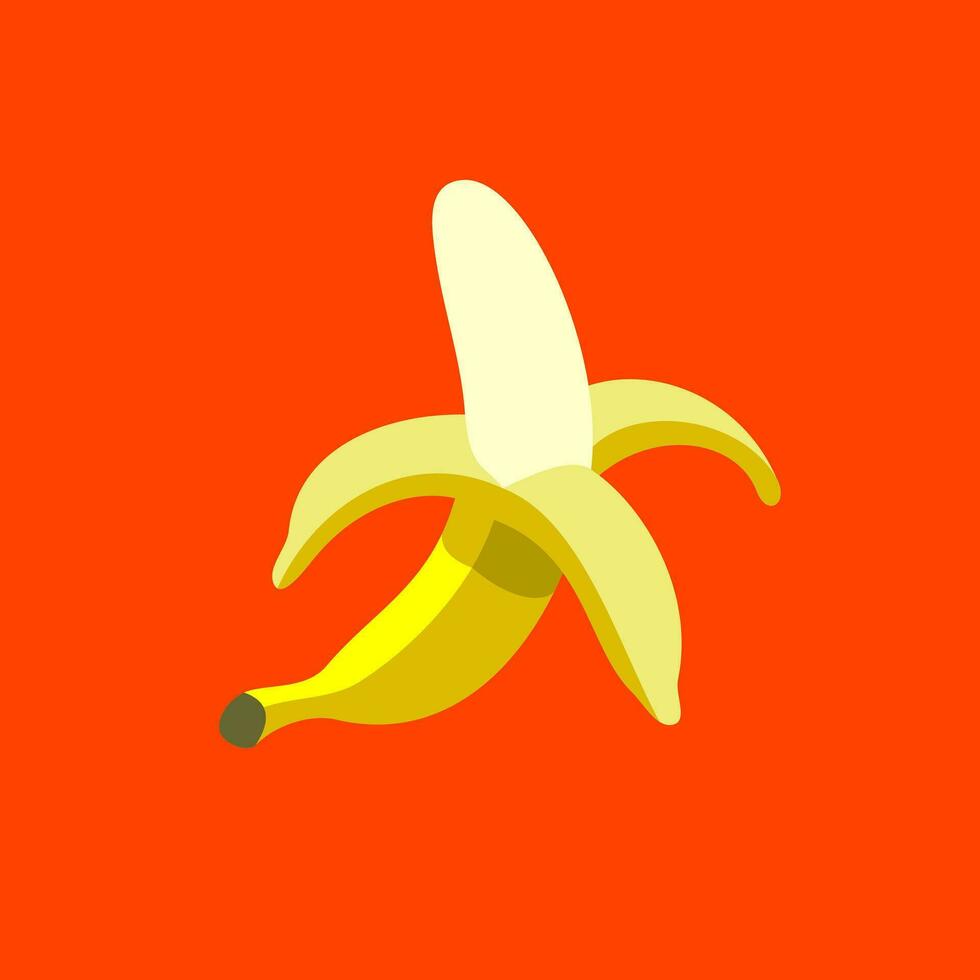 illustration vectorielle de banane pelée vecteur