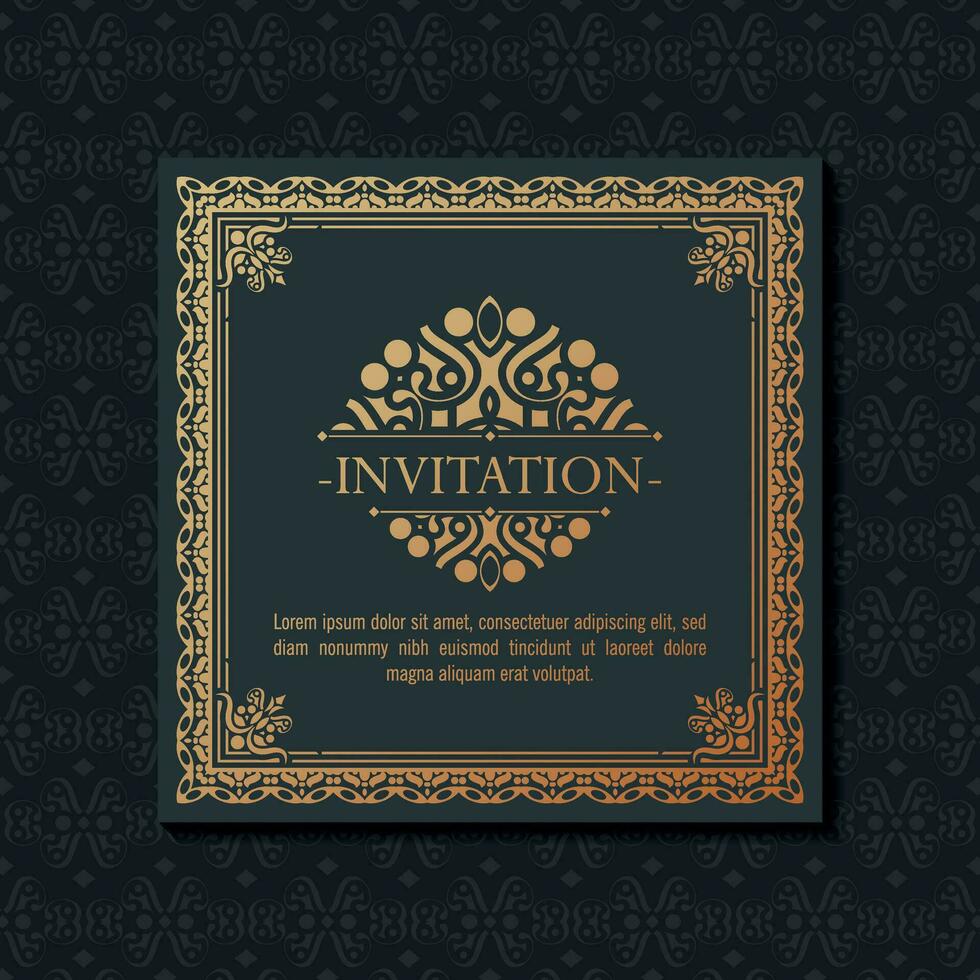 motif ornemental de style de fond invitation de luxe vecteur