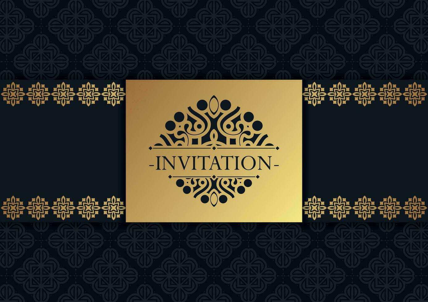 motif ornemental de style de fond invitation de luxe vecteur