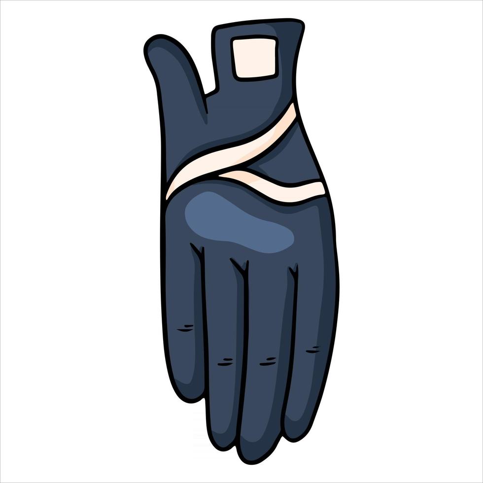 vêtements de cavalier de tenue pour illustration de gants de jockey en style cartoon vecteur