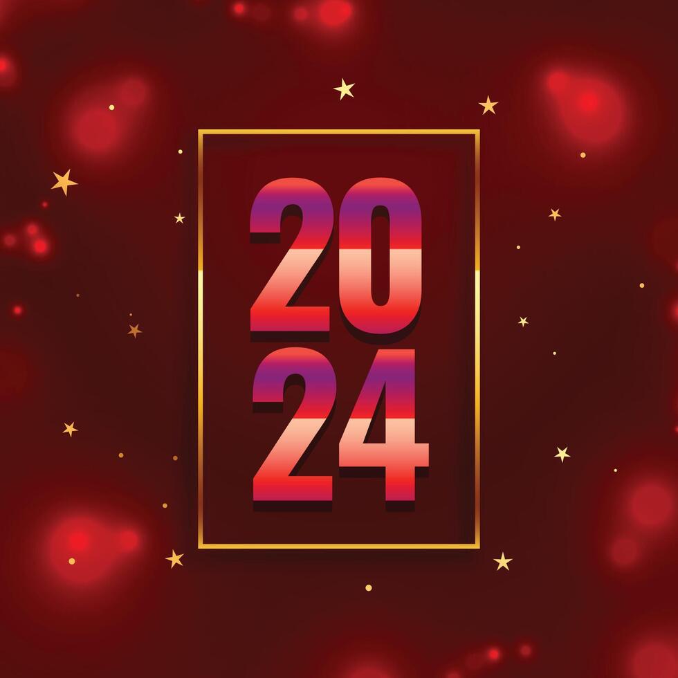 brillant et d'or 2024 caractères Contexte pour Nouveau année fête vecteur