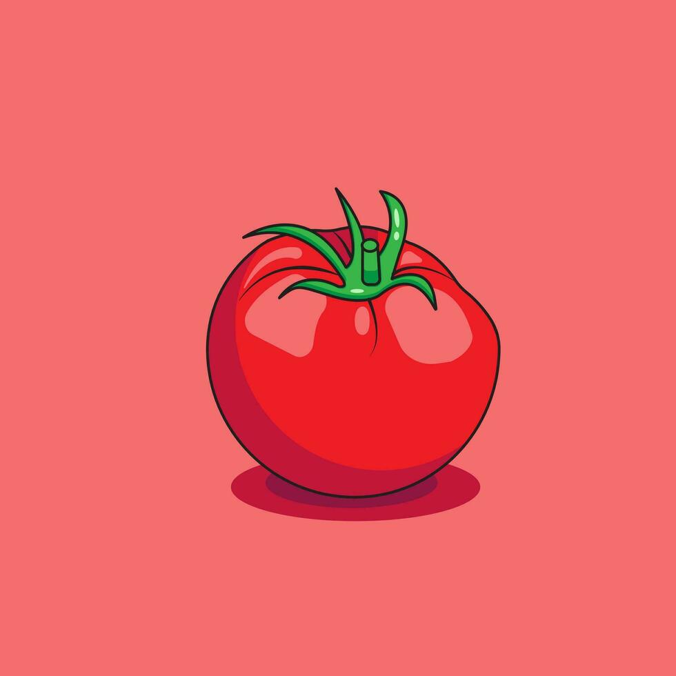 vecteur illustration de rouge tomate Frais