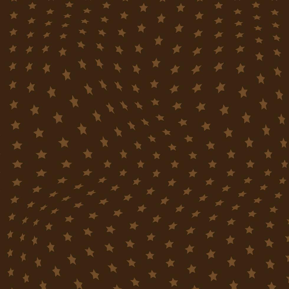 abstrait jointes léger Chocolat Couleur ondulé fausser étoile modèle sur foncé Chocolat Couleur Contexte vecteur