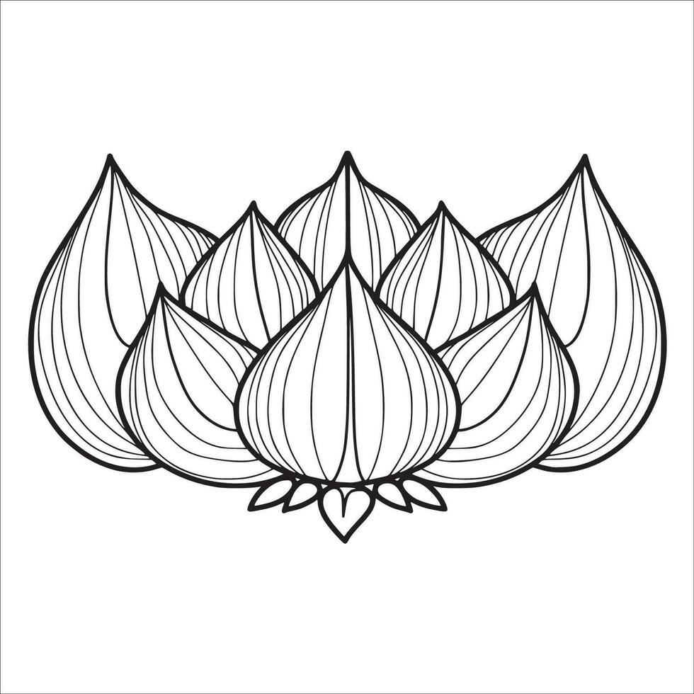 élégant , à la mode et impressionnant lotus fleur art et illustrateur vecteur