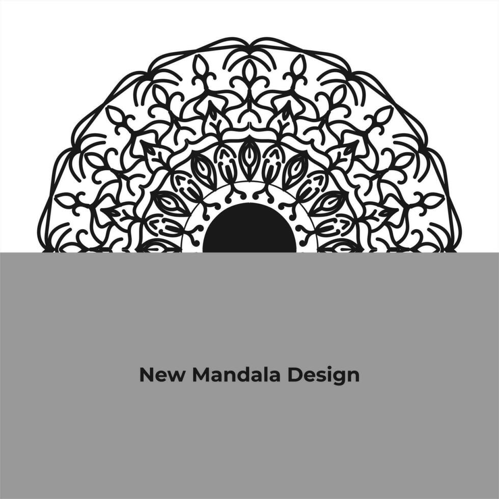 Nouveau floral mandala vecteur