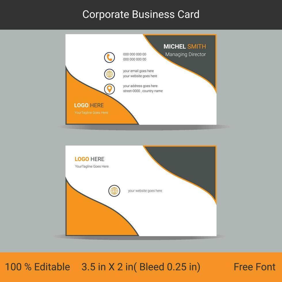 carte de visite moderne d'entreprise vecteur