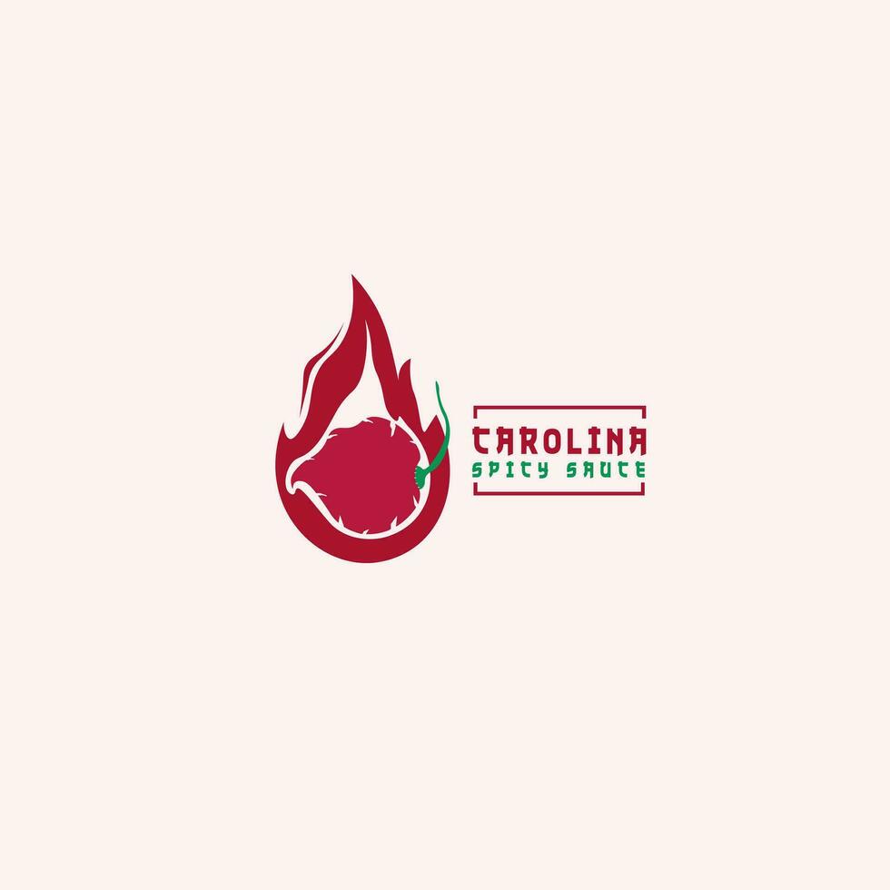 Caroline moissonneuse logo, le Chili logo, épicé logo, logo référence pour votre entreprise. vecteur