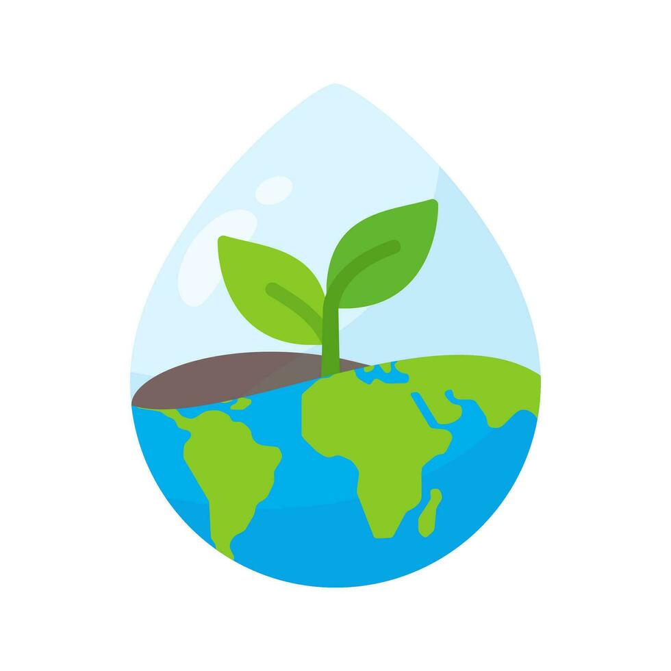 semis croissance sur le Terre environnement préservation concept à enregistrer le monde vecteur