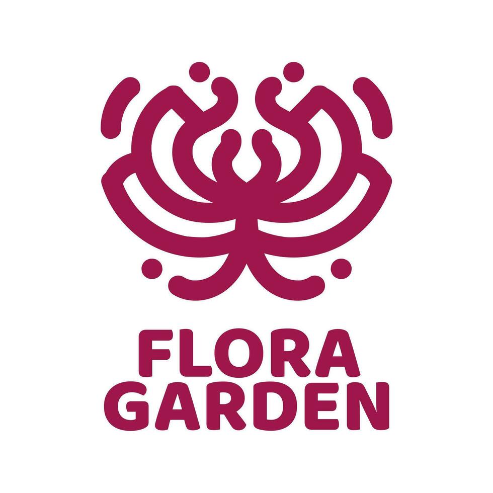 flore jardin orchidée fleur la nature logo concept conception illustration vecteur