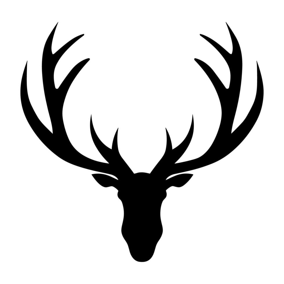 silhouette de cerf bois-vecteur, cerf animal icône vecteur illustration.