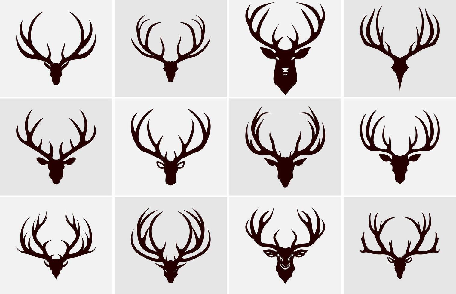 silhouette de cerf bois-vecteur, cerf animal icône vecteur illustration.