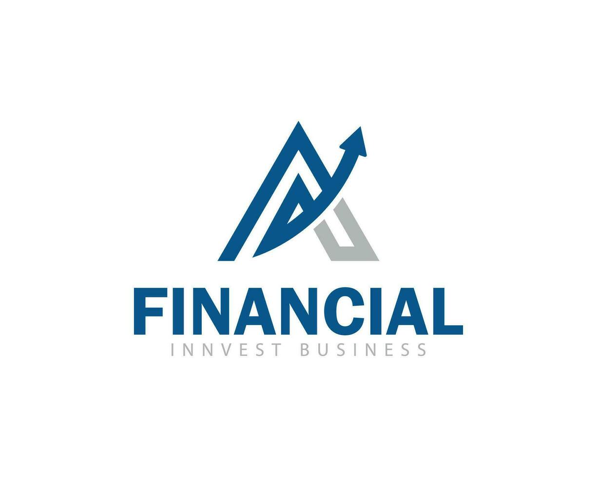 une logo Créatif financier logo croissance affaires La Flèche symbole icône vecteur