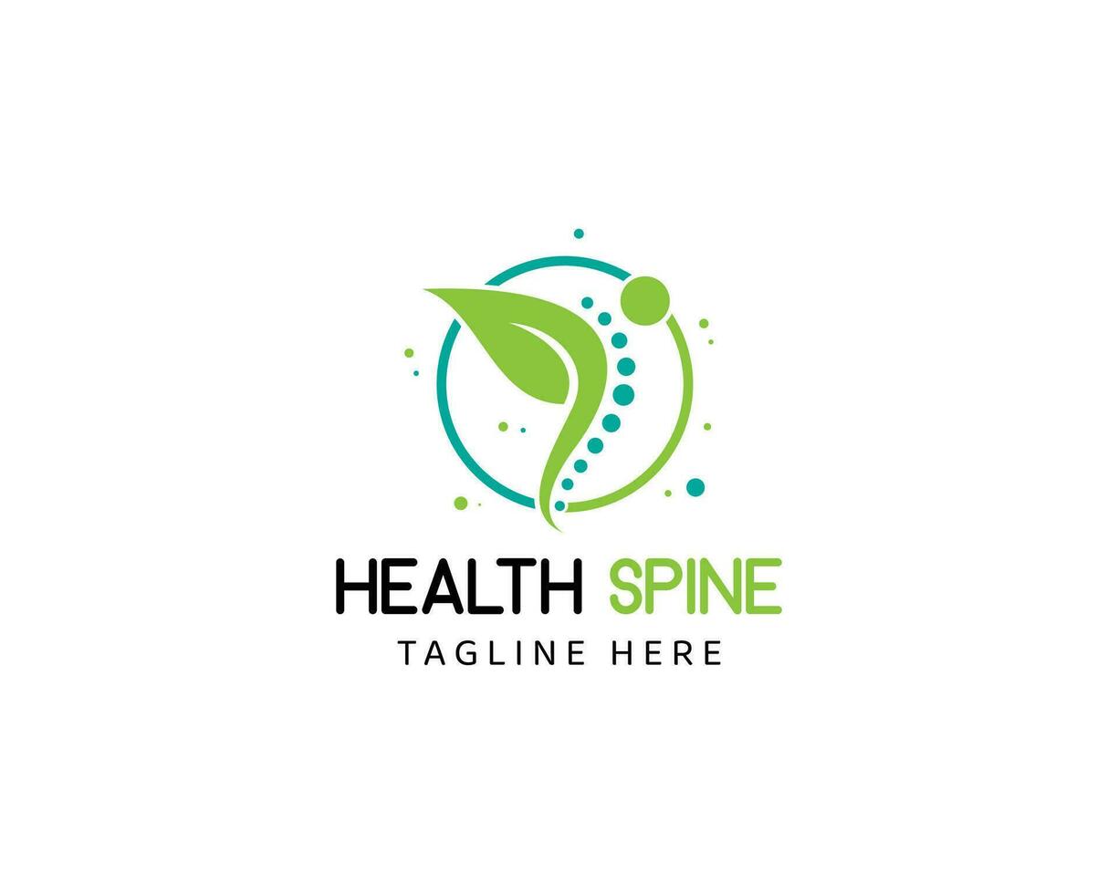 chiropratique colonne vertébrale point logo icône vecteur modèle la nature santé Humain