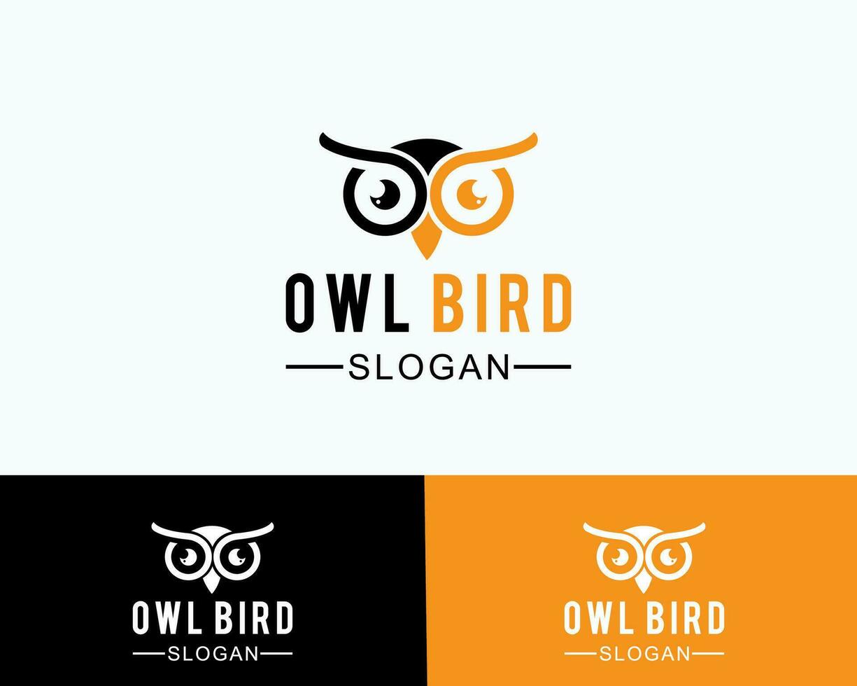hibou oiseau logo Créatif Facile conception icône symbole ligne minimaliste vecteur