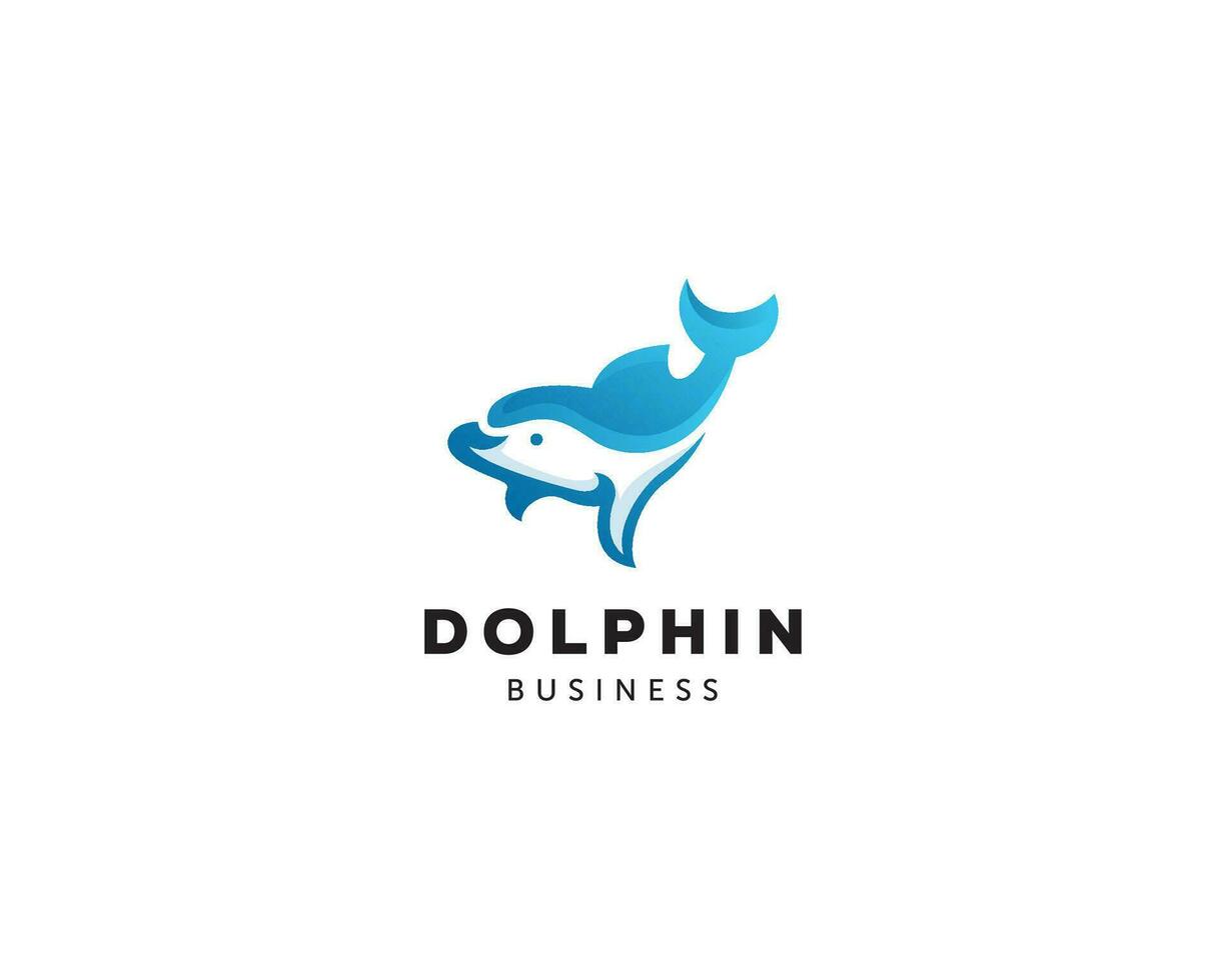 dauphin logo Créatif Couleur art conception vecteur