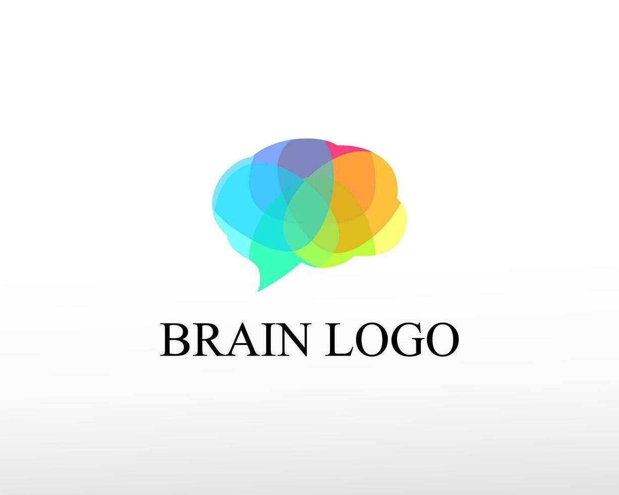 cerveau logo Créatif cerveau logo Couleur cerveau logo intelligent logo vecteur