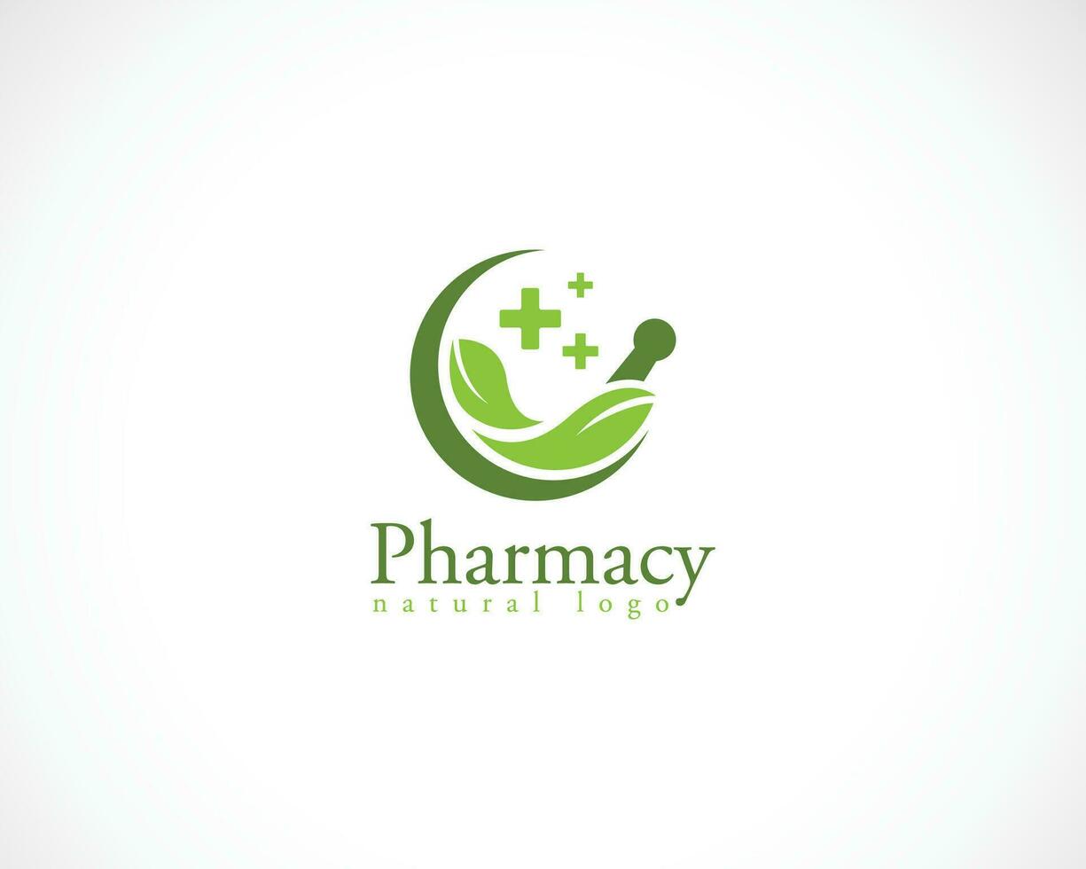 pharmacie logo Créatif la nature se soucier feuille illustration conception signe symbole médical vecteur