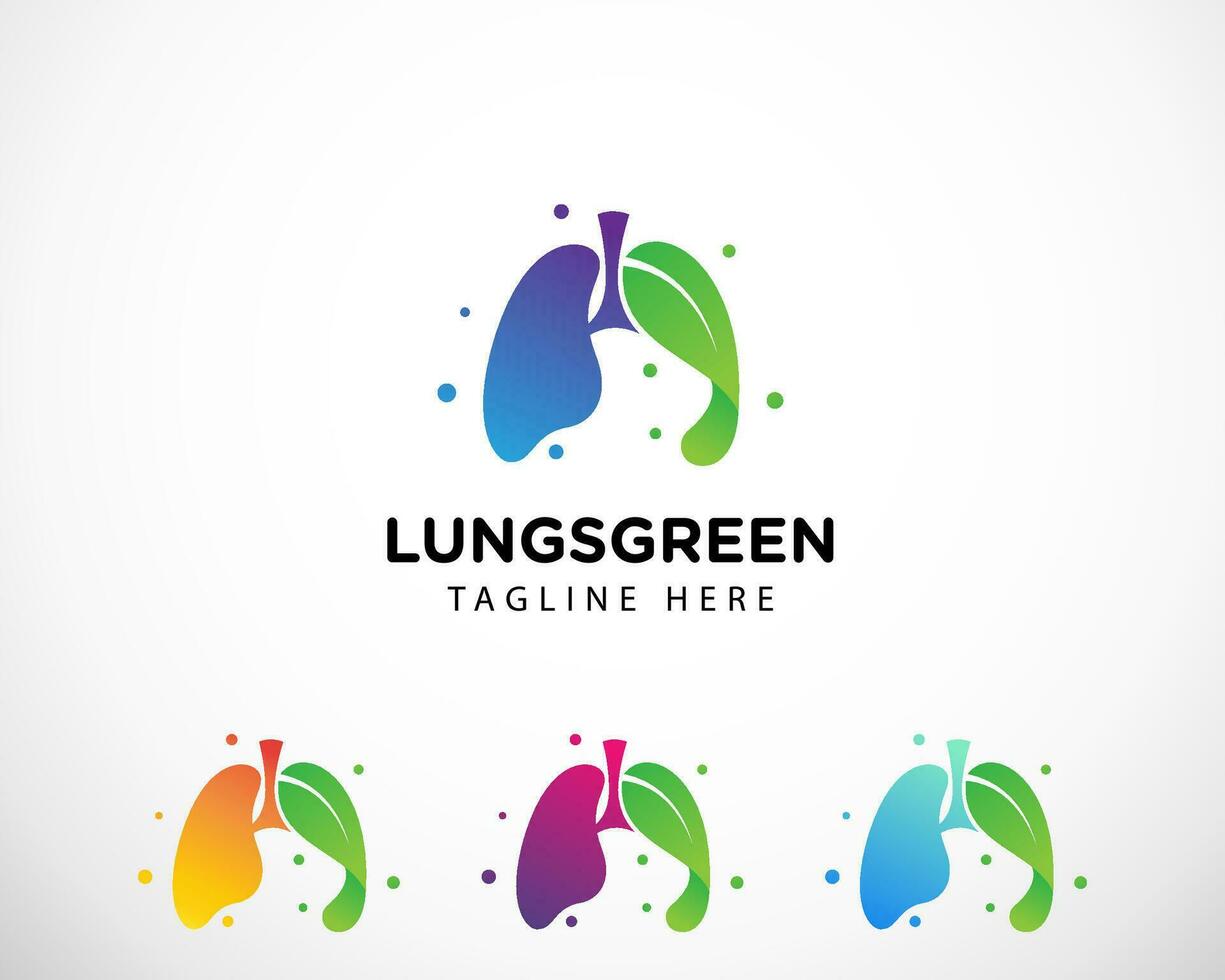 poumon vert logo Créatif modèle icône symbole la nature santé poumon vecteur