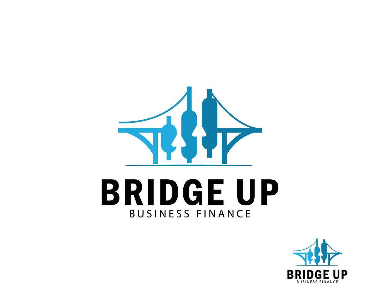 pont logo Créatif relier affaires conception concept financier croissance marché diagramme conception symbole La Flèche vecteur