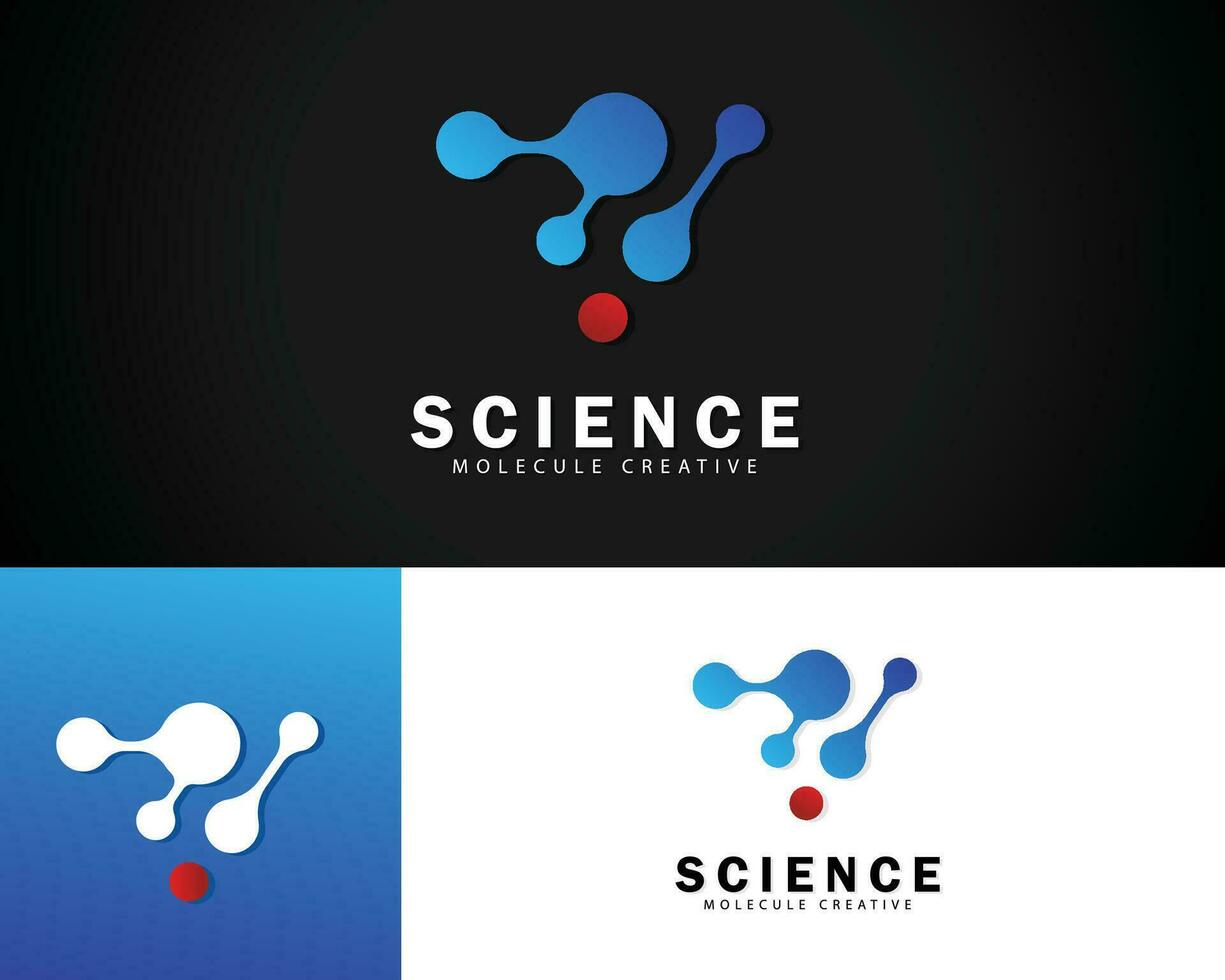 bio technologie molécule logo conception pour ADN médical prestations de service molécule Montagne logo Triangle sommet conception concept vecteur