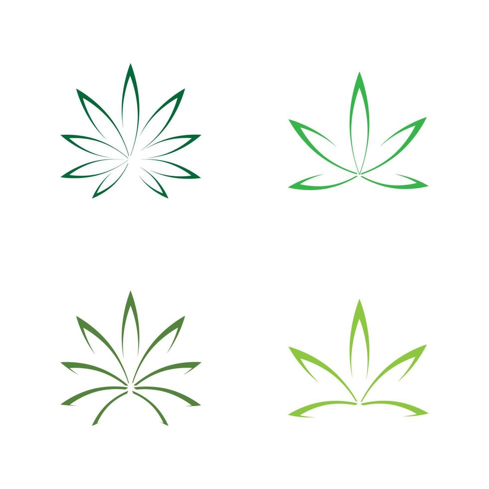 logo de feuille de cannabis vecteur