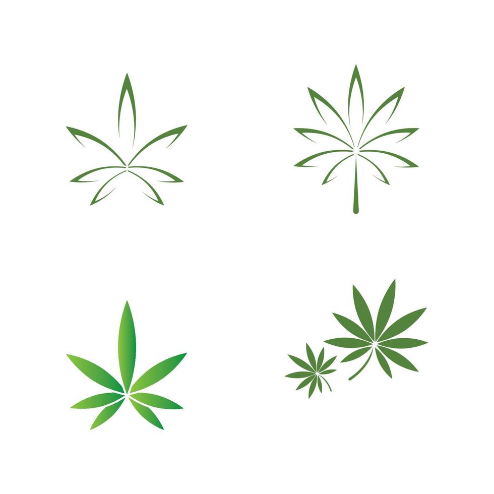 logo de feuille de cannabis vecteur