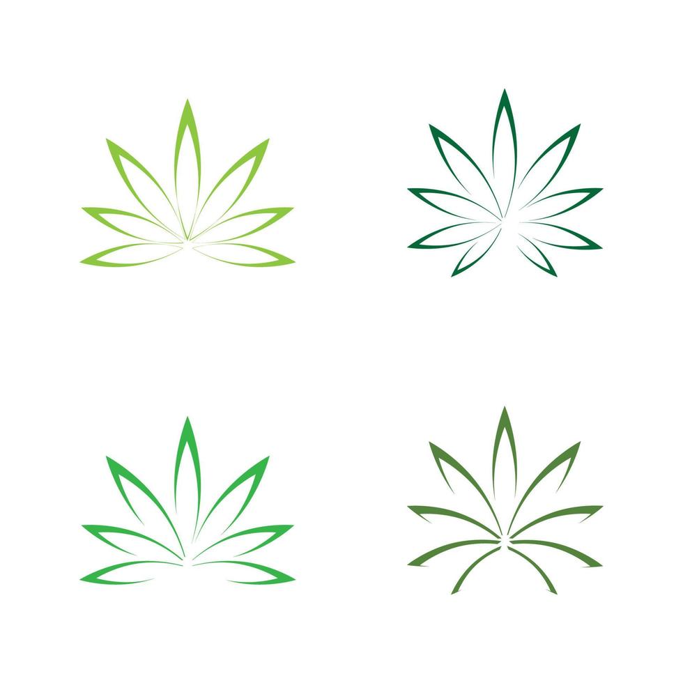 logo de feuille de cannabis vecteur