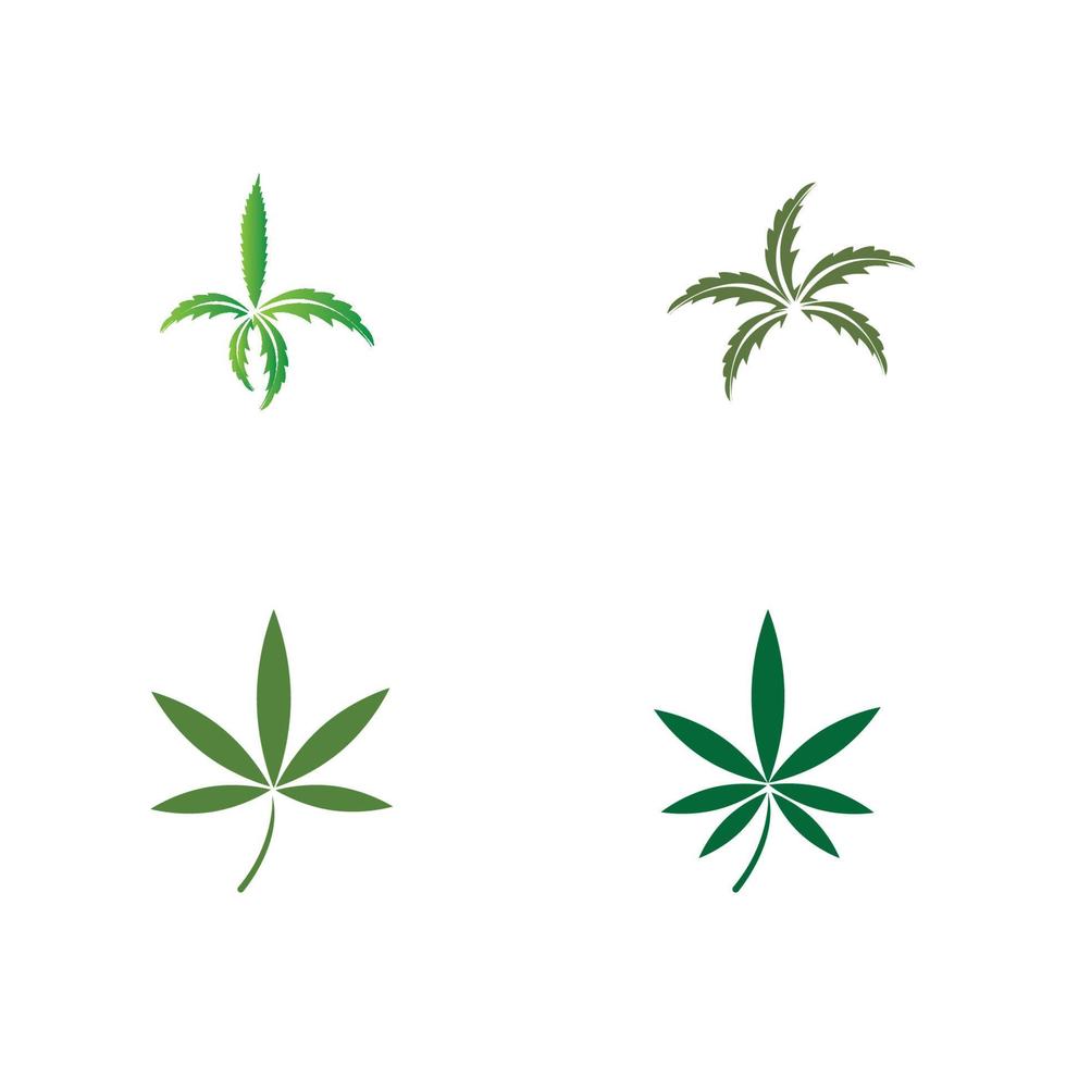 logo de feuille de cannabis vecteur