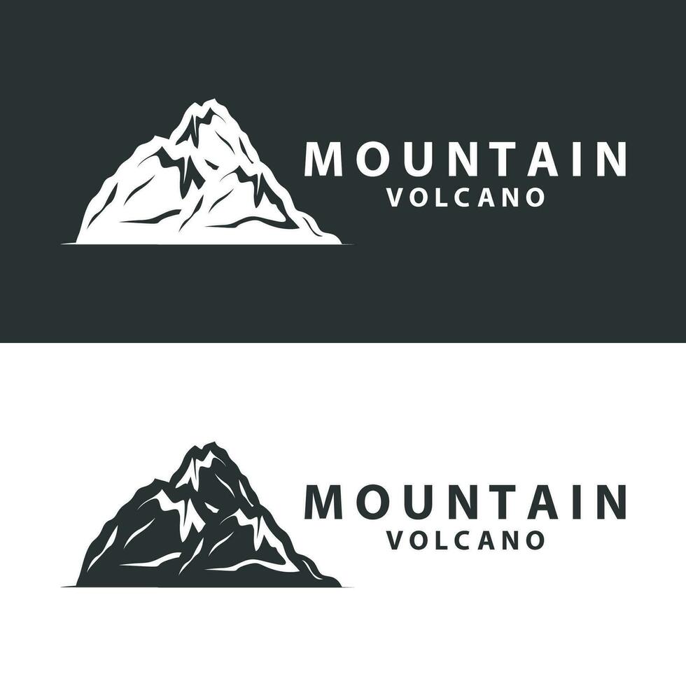 volcan logo conception inspiration Naturel paysage volcan éruption Montagne élégant prime vecteur