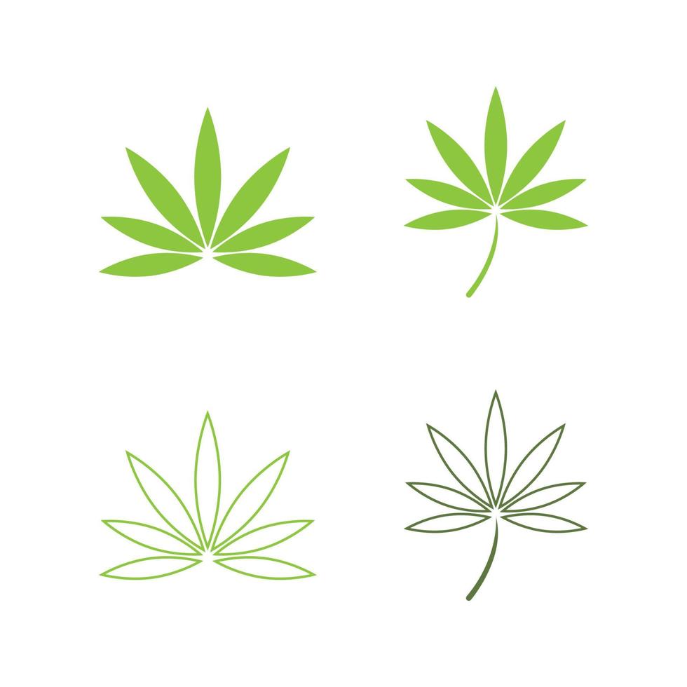 logo de feuille de cannabis vecteur