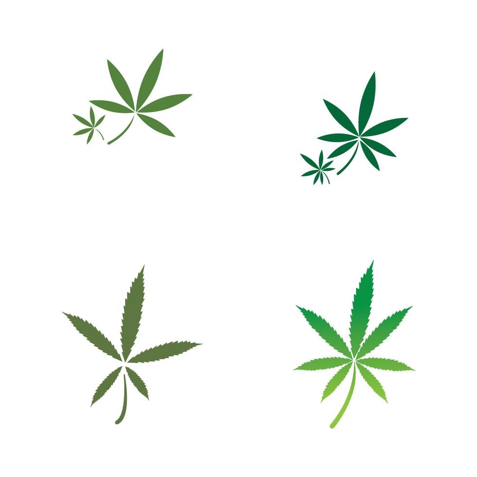 logo de feuille de cannabis vecteur