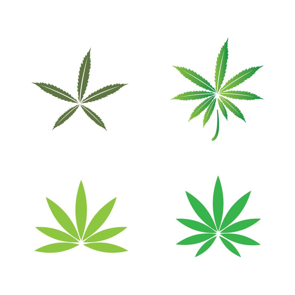 logo de feuille de cannabis vecteur