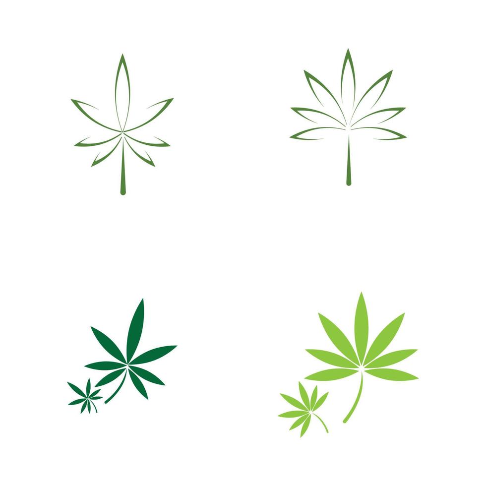 logo de feuille de cannabis vecteur