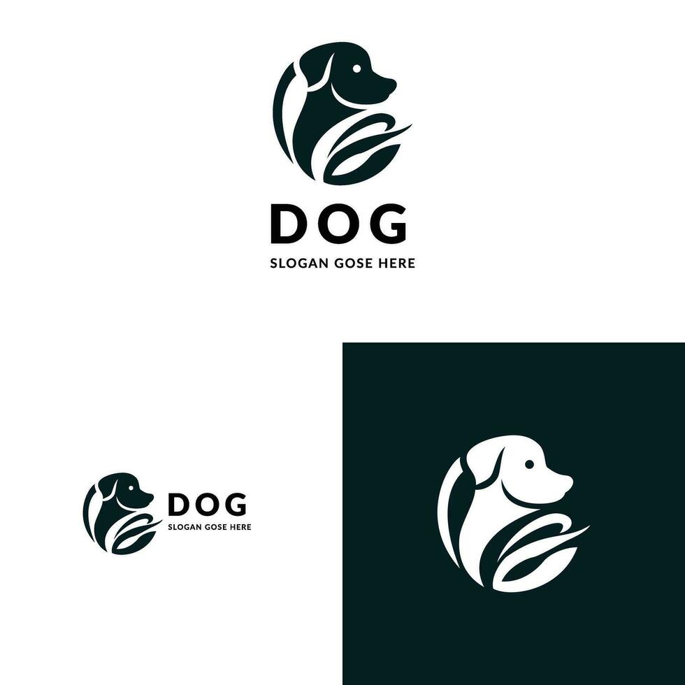 une espiègle logo avec une chien vecteur