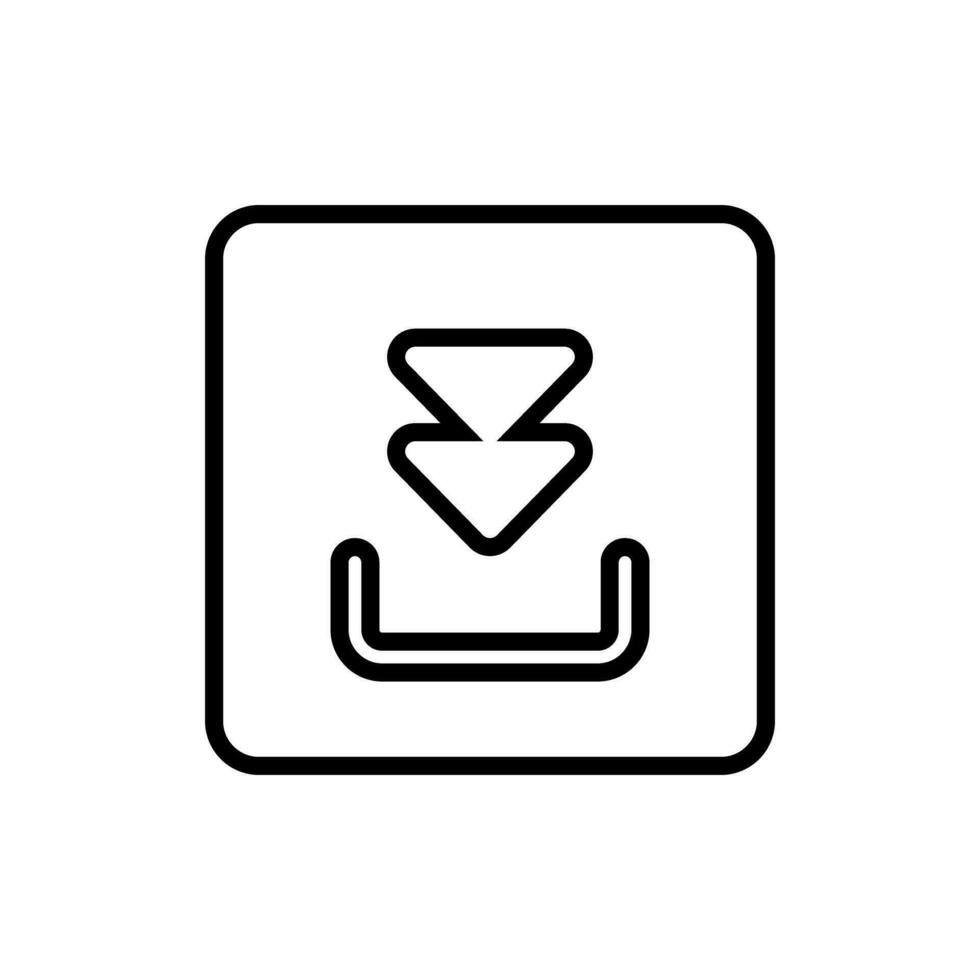 Télécharger icône vecteur. télécharger bouton illustration. charge symbole ou logo. vecteur