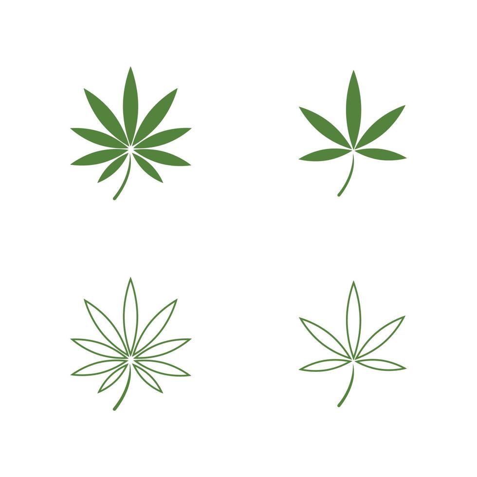 logo de feuille de cannabis vecteur