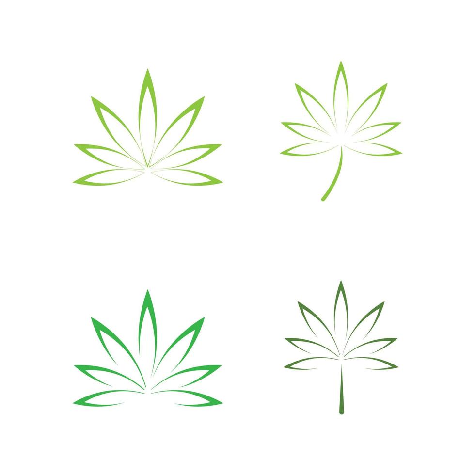 logo de feuille de cannabis vecteur