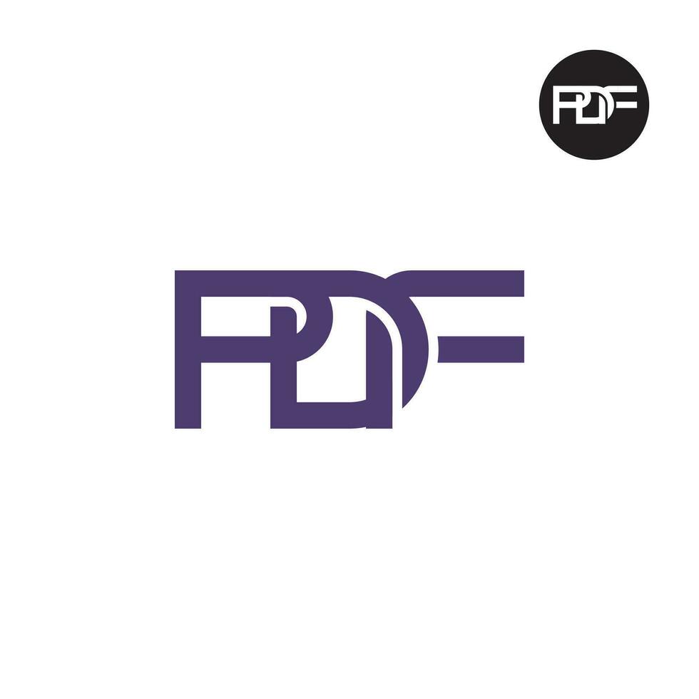 lettre pdf monogramme logo conception vecteur