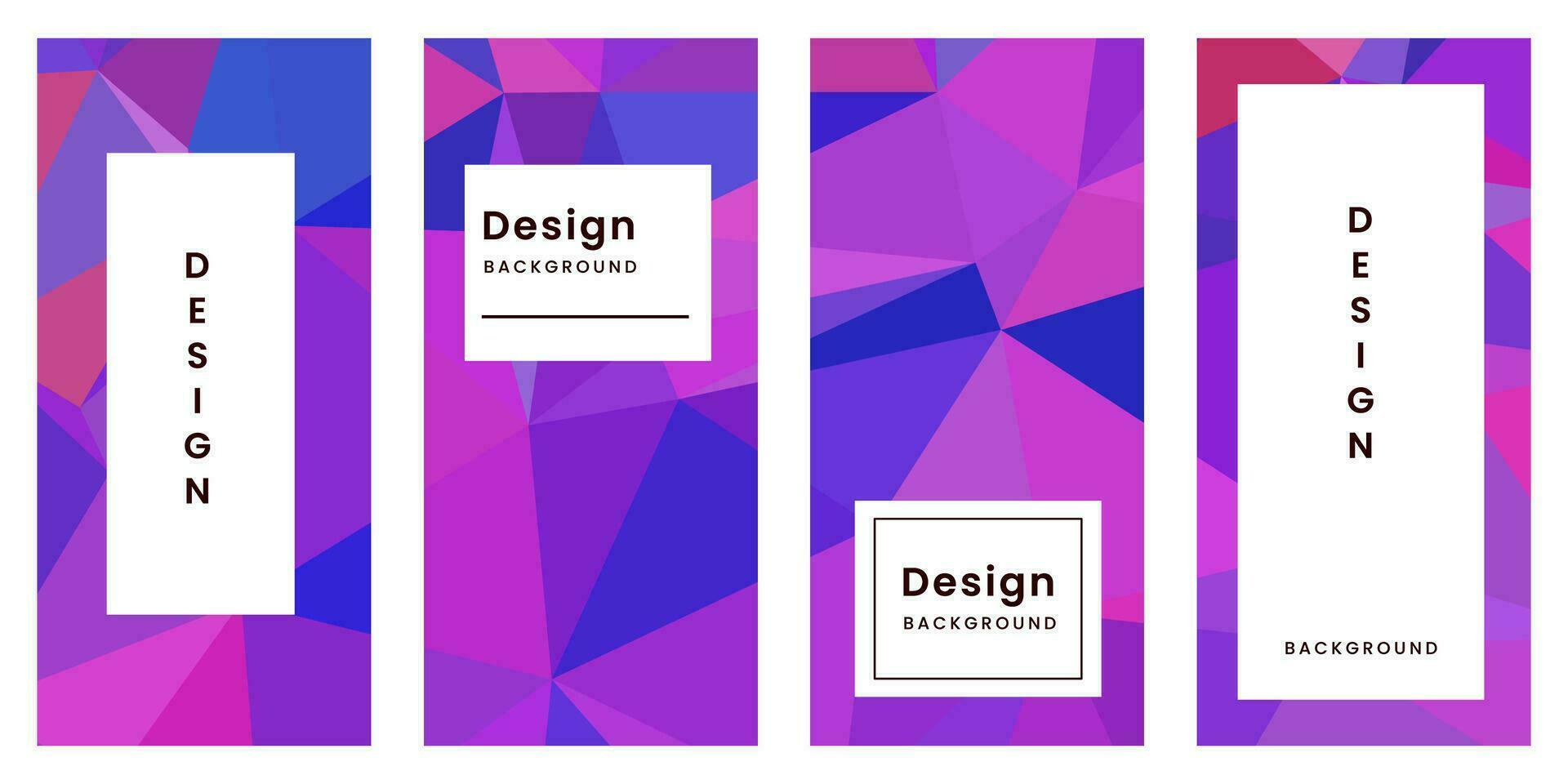 ensemble de brochures avec abstrait géométrique rose violet coloré vibrant Contexte vecteur