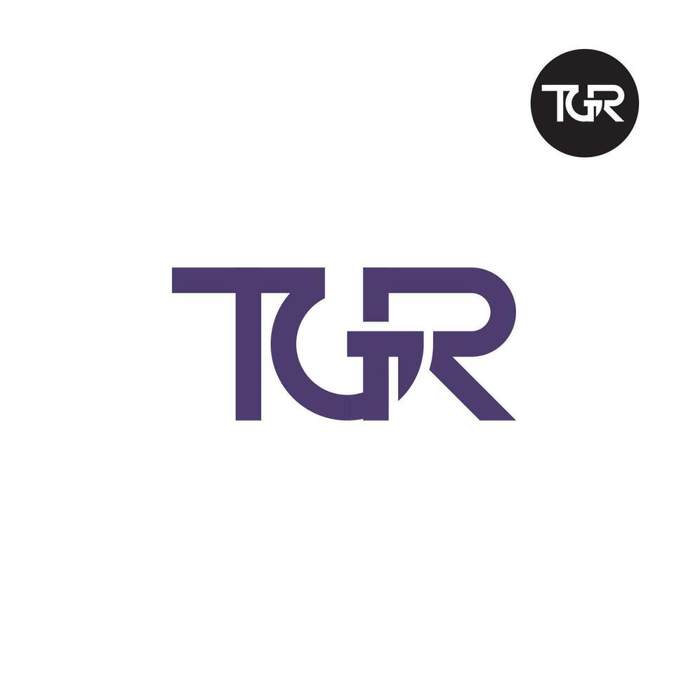 lettre tgr monogramme logo conception vecteur