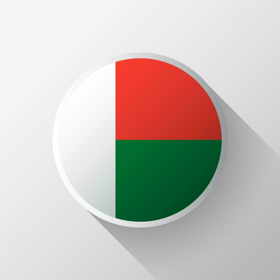 Créatif Madagascar drapeau cercle badge vecteur