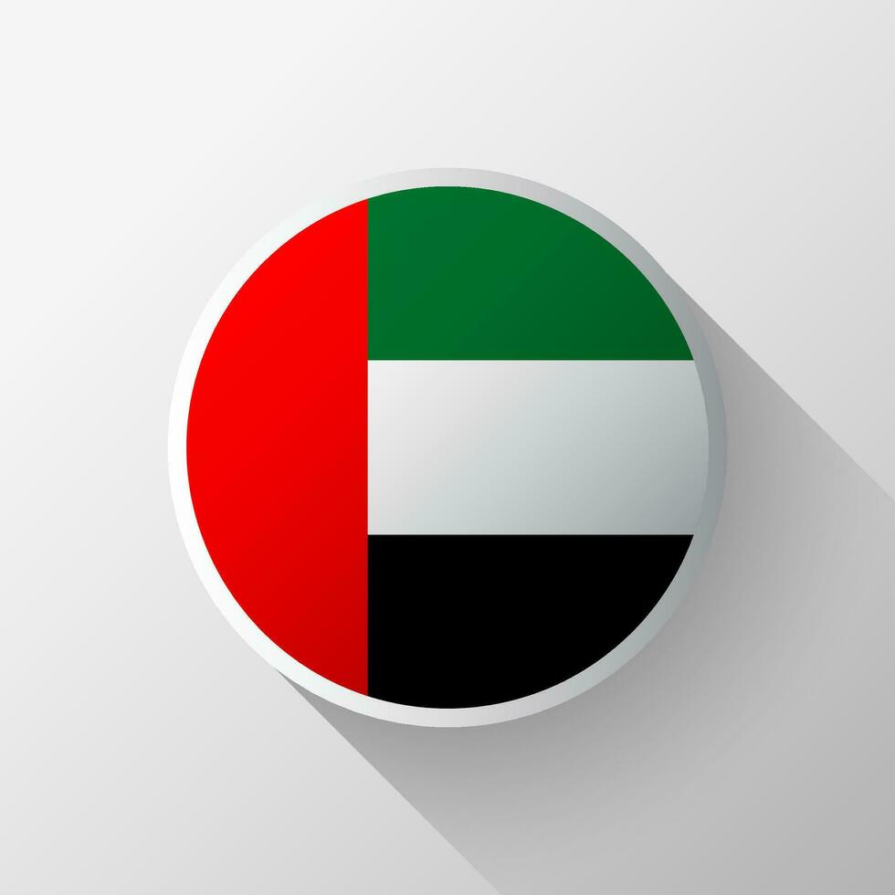 Créatif uni arabe émirats drapeau cercle badge vecteur