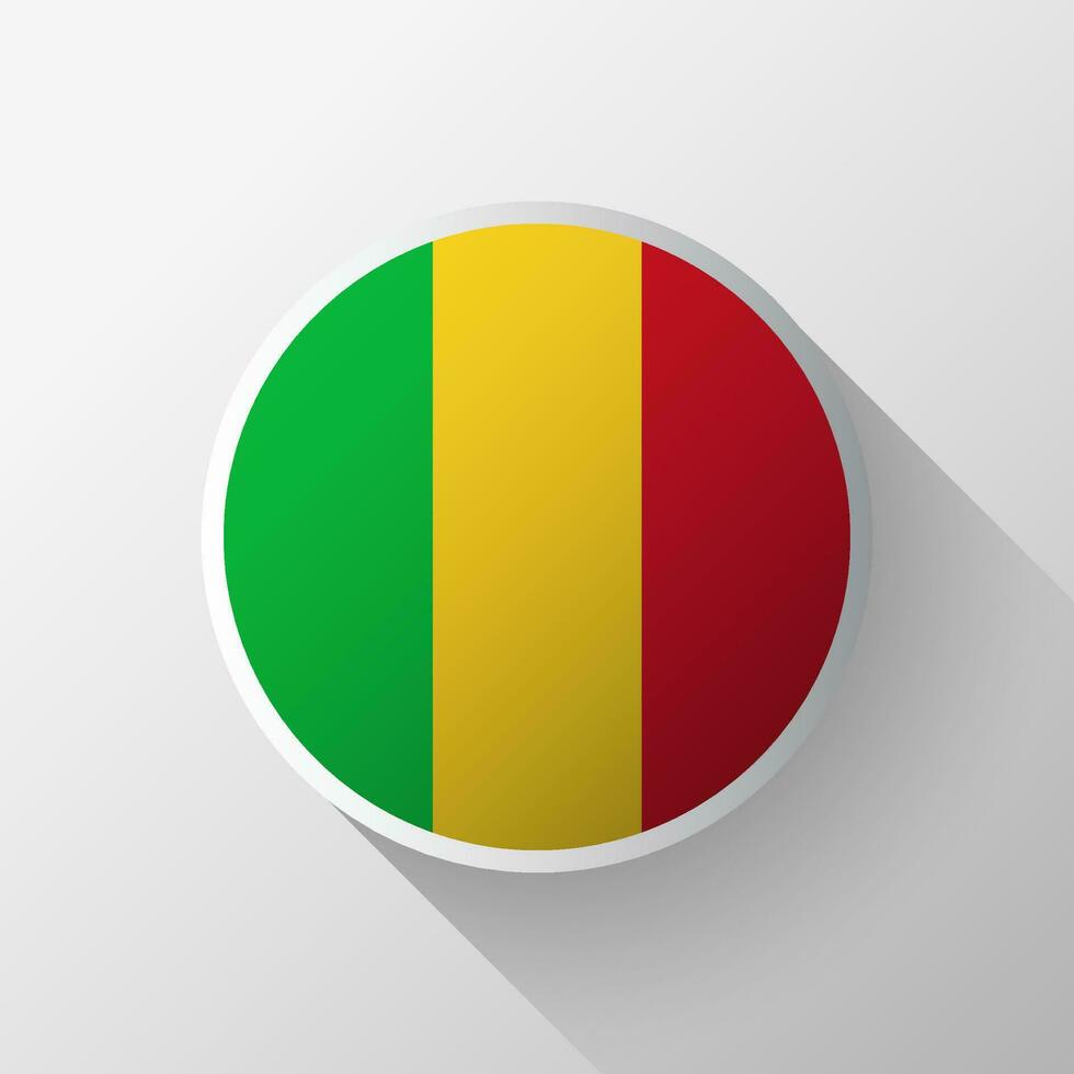 Créatif mali drapeau cercle badge vecteur