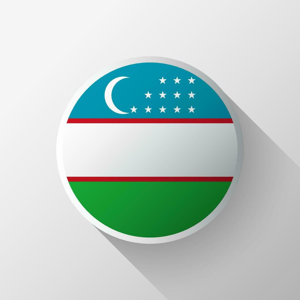 Créatif Ouzbékistan drapeau cercle badge vecteur